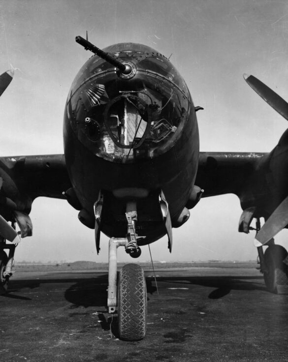 B-26 Marauder cockpit interior green instrument panel WWII medium bomber detail