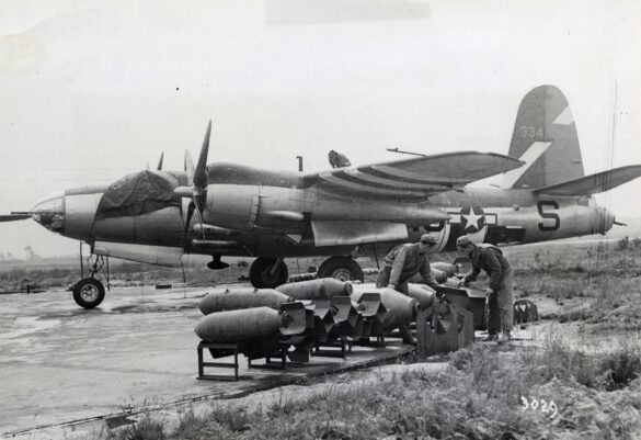 B-26 Marauder diorama WWII airfield ground crew maintenance scene scale model