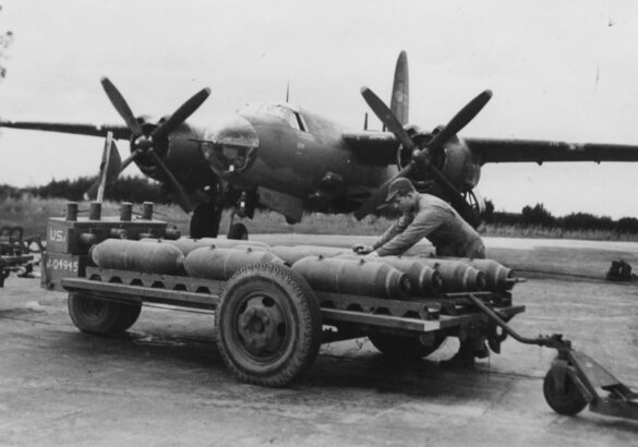 B-26 Marauder diorama WWII airfield ground crew maintenance scene scale model