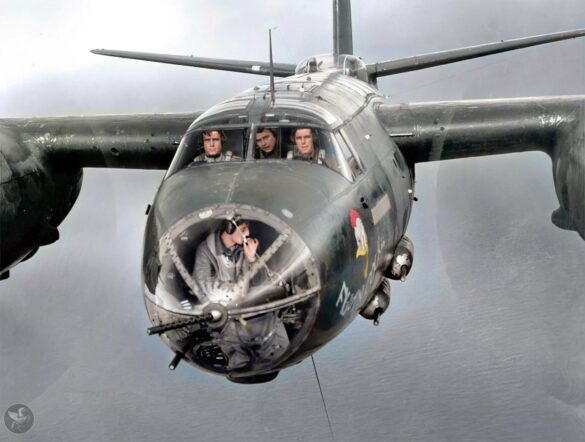B-26 Marauder cockpit interior green instrument panel WWII medium bomber detail