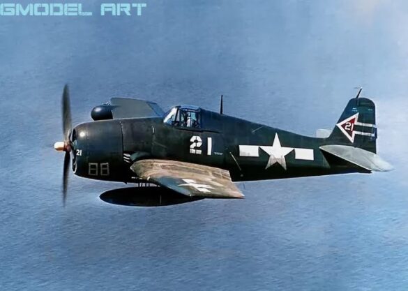 Grumman F6F-5N Hellcat night fighter painted in ANA 623 Glossy Sea Blue finish