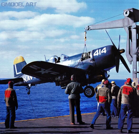 81913 F4U 4 Corsair CVG 7 VF 74 CVA 31 USS Bon H Richard 2