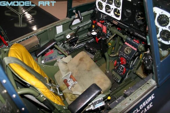 US WWII Primer Colors inside American WWII aircraft cockpit