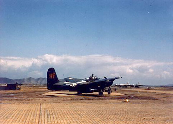 Grumman F7F 3N Tigercat VMFN 513 Red 2 based at Wonsan Korea 1950 04