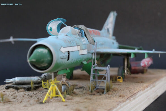 Weathered cockpit detail on Eduard MiG-21MF Bunny Fighter