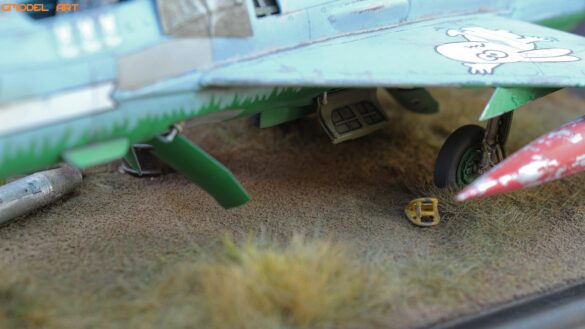 Small abandoned airfield base for MiG-21 Bunny Fighter model