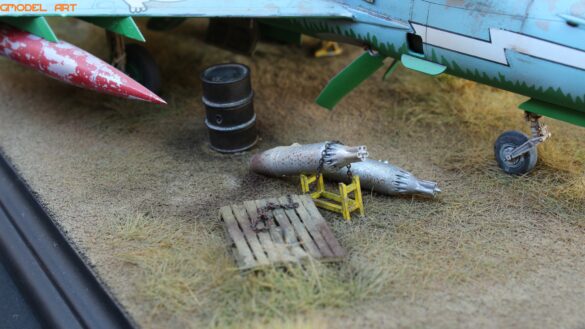 Heavy rust and corrosion effects on abandoned MiG-21 model