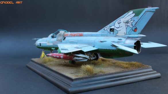 Heavy rust and corrosion effects on abandoned MiG-21 model