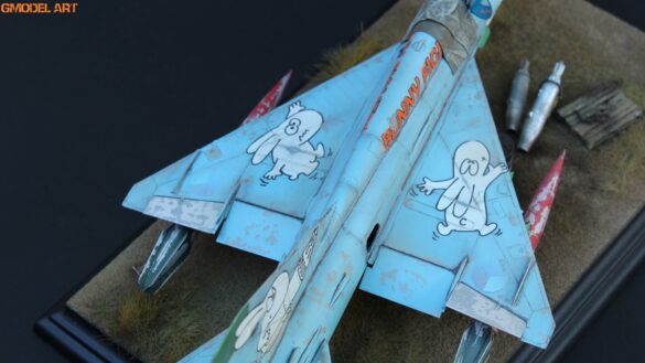 Heavy rust and corrosion effects on abandoned MiG-21 model