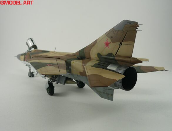 MiG-23ML Red 26 Scale Model Build Guide – Painting, Weathering and Camouflage Techniques Close-up of MiG-23ML weathering and panel line effects