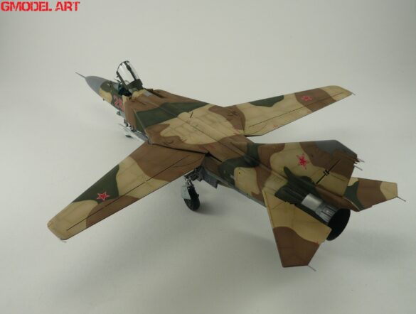 MiG-23ML Red 26 Scale Model Build Guide – Painting, Weathering and Camouflage Techniques Close-up of MiG-23ML weathering and panel line effects