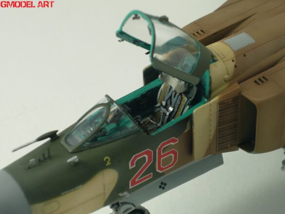 MiG-23ML Red 26 Scale Model Build Guide – Painting, Weathering and Camouflage Techniques Completed MiG-23ML Red 26 scale aircraft model display
