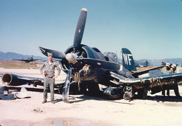 Vought F4U 5N Corsair VMFN 513 White WFxx at K 1 Field in Korea 1952 01