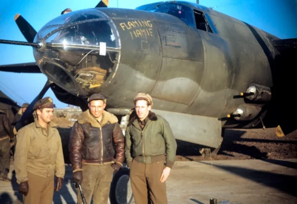 B-26 Marauder WWII bomber olive drab neutral gray camouflage in flight medium bomber USAAF