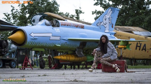 Small abandoned airfield base for MiG-21 Bunny Fighter model