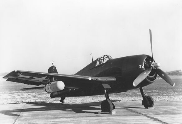 f6f 5e hellcat natc aircraft is on the ground the 34 view shows the radone configuration1944 nas patuxent md 18682596321 o