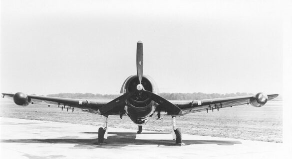 f6f 5n hellcat of natc shown on the ground at nas patuxent river md there is radar on the wings1944 2 18954286862 o