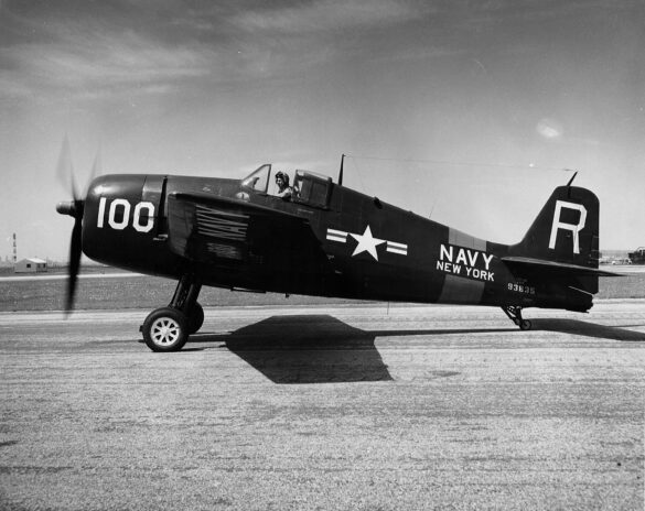 f6f 5p hellcat usnr aircraft of nas new york ny on the ground at floyd bennett field1950 36832048114 o
