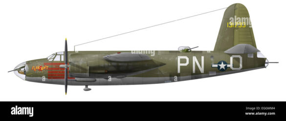 B-26 Marauder WWII bomber olive drab neutral gray camouflage in flight medium bomber USAAF
