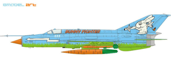 Small abandoned airfield base for MiG-21 Bunny Fighter model