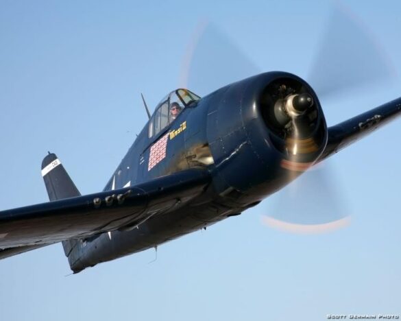 Grumman F6F-5 Hellcat in Overall Glossy Sea Blue ANA 623 camouflage during World War II