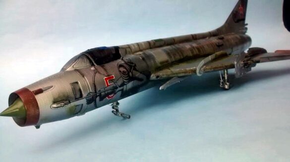 SUKHOI SU-17M 1/48 Scale Build Review – Scratchbuilt Soviet Aircraft Projec Finished SUKHOI SU-17M 1-48 scale aircraft model display