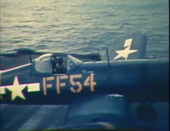 Vought F4U-1D Corsair wearing late-war U.S. Navy Glossy Sea Blue ANA 623 camouflage