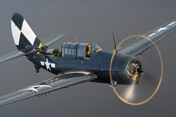 Curtiss SB2C-5 Helldiver dive bomber in Overall Glossy Sea Blue ANA 623 scheme