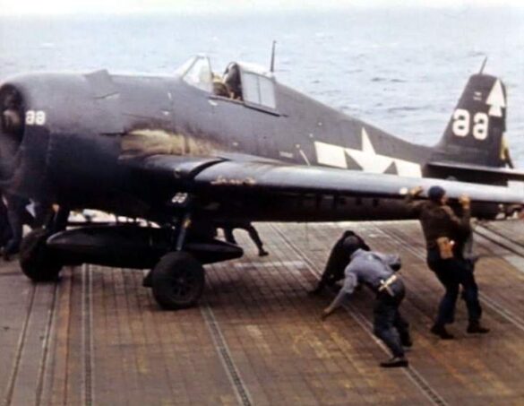 Grumman F6F-5 Hellcat in Overall Glossy Sea Blue ANA 623 camouflage during World War II