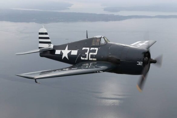 Grumman F6F-5 Hellcat in Overall Glossy Sea Blue ANA 623 camouflage during World War II