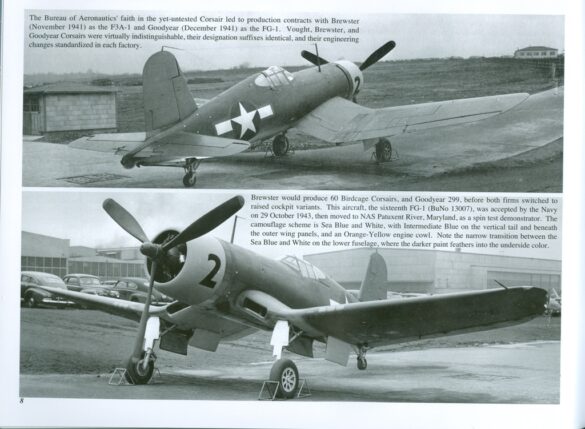 F4U-1 Wasp Major Corsair prototype side view