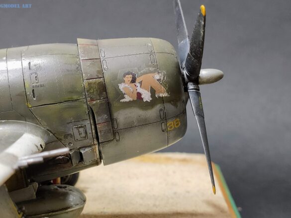 WWII Pacific diorama with Tamiya P-47 Thunderbolt model