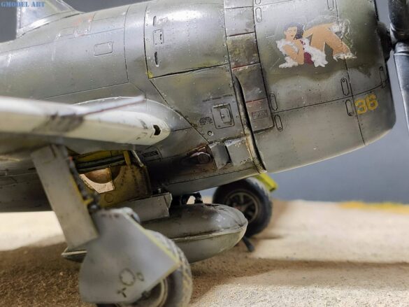 WWII Pacific diorama with Tamiya P-47 Thunderbolt model