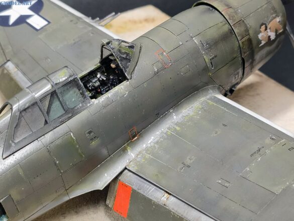 WWII Pacific diorama with Tamiya P-47 Thunderbolt model