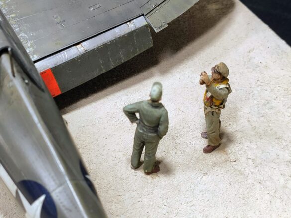 WWII Pacific diorama with Tamiya P-47 Thunderbolt model