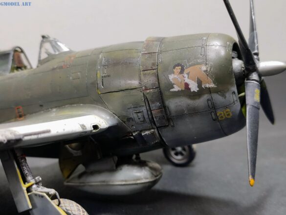 Republic P-47D Thunderbolt Pacific Theater model weathering details