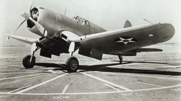 NavyVoughtXF4U 1CorsairparkedonaCompassRoseatanunidentifiedlocationonApril191941 zpsd9fc4e15