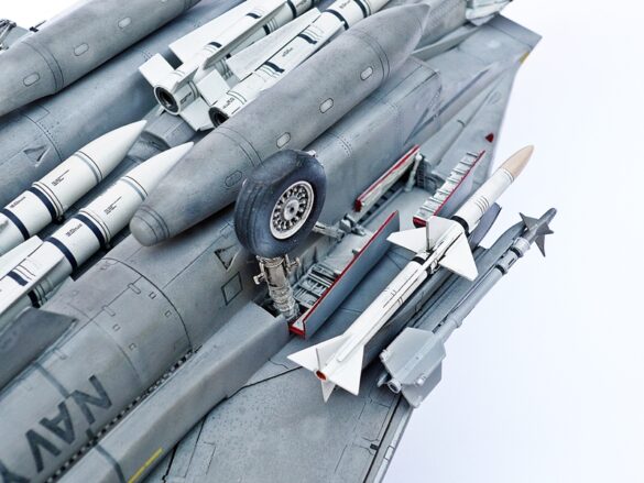 F-14A Tomcat VF-84 Jolly Rogers build 1/48 F-14A Tomcat weapons loadout detailed scale model underwing pylons configuration