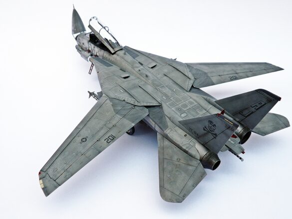 F-14A Tomcat VF-84 Jolly Rogers build 1/48 Finished HobbyBoss F-14A Tomcat VF-84 Jolly Rogers 1/48 scale model with decals