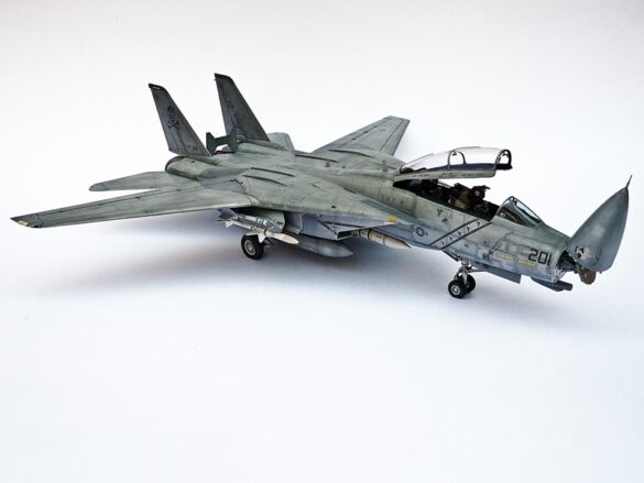 F-14A Tomcat VF-84 Jolly Rogers build 1/48 Completed VF-84 F-14A Tomcat scale model with AIM-54 Phoenix missile loadout