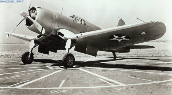 Vought XF4U 1 Corsair prototype BuNo 1443 on a Compass Rose unidentified location 19th April 1941 01