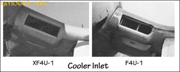 XF4U 1 Cooler Inlet Comparison