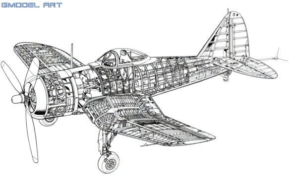 Goodyear FG-1A 091 experimental bubble canopy Corsair during flight testing in 1944