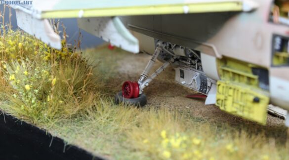 Hasegawa 1/48 A-7E Corsair II model representing the abandoned HAF aircraft at Araxos Air Base.