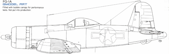 Goodyear FG-1A 091 experimental bubble canopy Corsair during flight testing in 1944