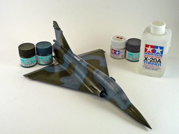 Dassault-Breguet Mirage 2000D French Air Force Mirage 2000D model side profile after painting