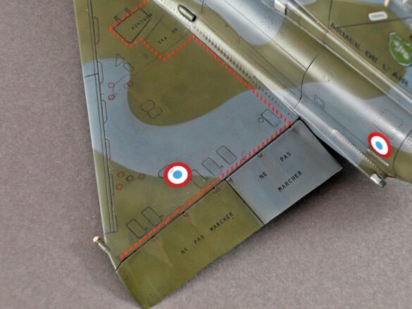 Dassault-Breguet Mirage 2000D Hydraulic streaking weathering on Mirage 2000D