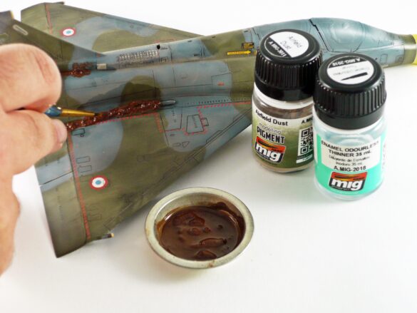 Dassault-Breguet Mirage 2000D Final Afghanistan dust weathering on Dassault-Breguet Mirage 2000D model