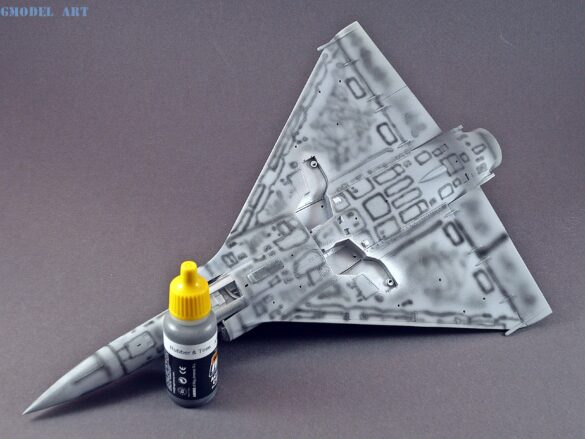 Dassault-Breguet Mirage 2000D Close-up of Mirage 2000D pre-shading before camouflage painting