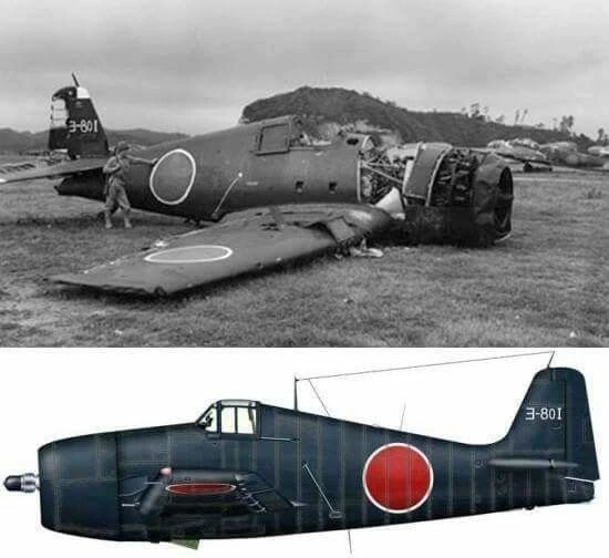 Captured F6F-5 Hellcat Yo-801 | The Japanese Evaluation Hellcat Captured F6F-5 Hellcat Yo-801: The Japanese Test Hellcat